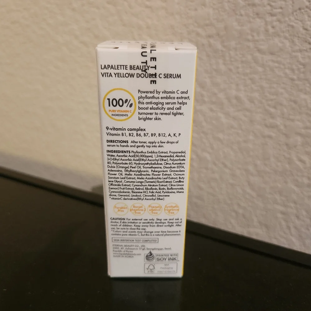 Lapalette Beauty Vita Yellow Double C Facial Serum, 1.18 fl. oz